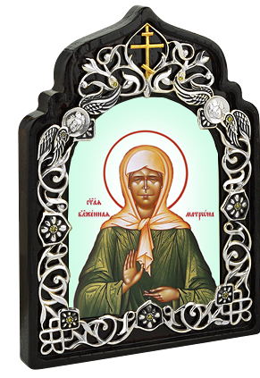 2.78.0863л Икона настольная латунная - святая блаженная Матрона Московская. 2.78.0863л Икона настольная латунная - святая блаженная Матрона Московская.