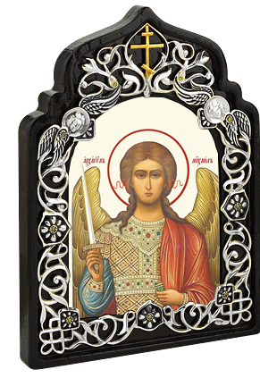 2.78.0833л Икона настольная латунная - Архистратиг Михаил. 2.78.0833л Икона настольная латунная - Архистратиг Михаил.