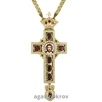 2.10.0270лп-2/1лп Крест латунный в позолоте с цепью