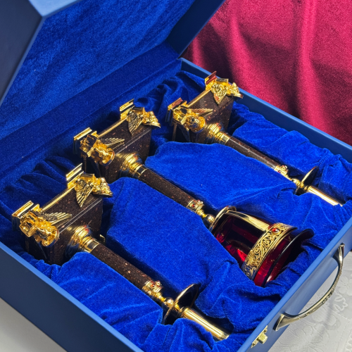 2.7.2663лпч Подсвечник в позолоте с акриловой ножкой фото 2