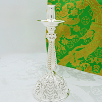 2.7.0944л Подсвечник латунный в серебрении