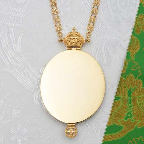 2.7.2487лп-2/41лп Панагия латунная в позолоте фото 3