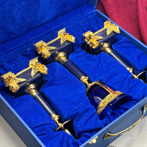 2.7.2663лпч Подсвечник в позолоте с акриловой ножкой фото 2