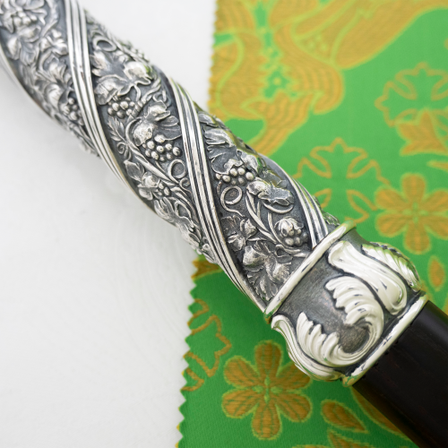 2.7.2800лрч Посох латунный с акрилом в серебрении фото 3 2.7.2800лрч Посох латунный с акрилом в серебрении фото 3