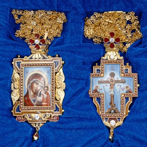 2.7.2708лп-18/155лп-М Панагия латунная в позолоте фото 4 2.7.2708лп-18/155лп-М Панагия латунная в позолоте фото 4