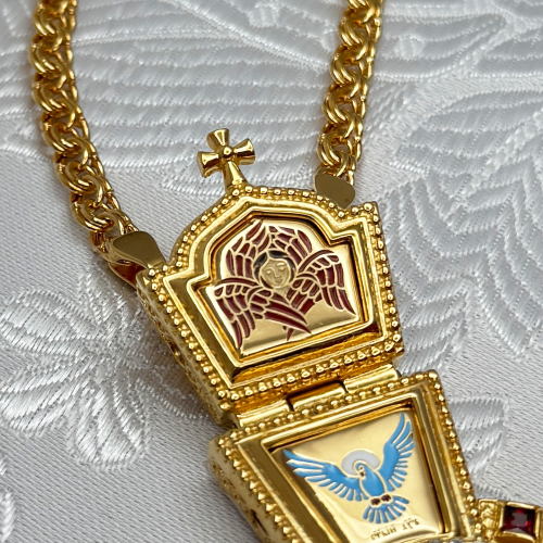 2.10.0400лп-28/1лп Наперсный латунный крест фото 10