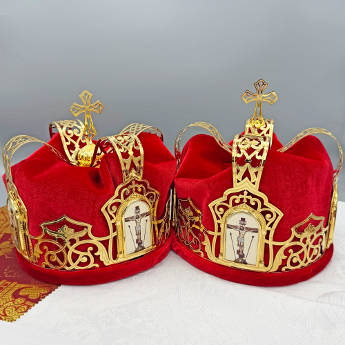 2.7.2830лп-2-К Венцы венчальные латунные в позолоте - комплект фото 9 2.7.2830лп-2-К Венцы венчальные латунные в позолоте - комплект фото 9