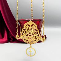 2.7.2117лп/202лп Лампада подвесная в позолоте