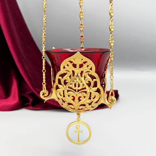 2.7.2117лп/202лп Лампада подвесная в позолоте 2.7.2117лп/202лп Лампада подвесная в позолоте