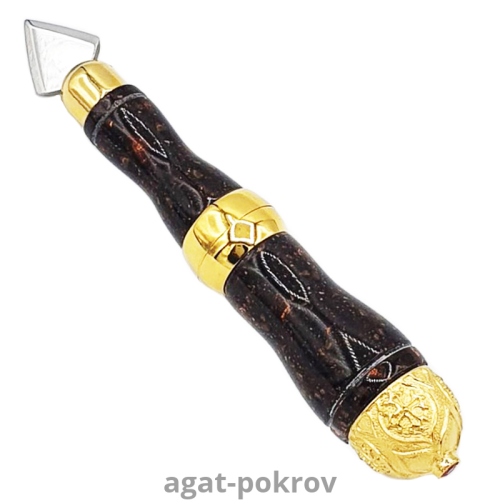 2.7.1116лпм-4 Копие латунное малое в позолоте с ручкой 2.7.1116лпм-4 Копие латунное малое в позолоте с ручкой