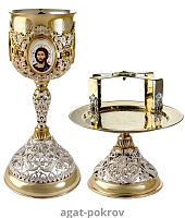 2.7.1708лп-2-К/3 Евхаристический набор на 1л с мельхиоровой чашей