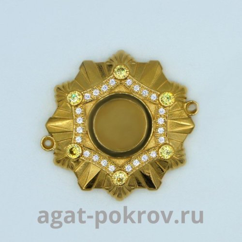 2.7.1454лп Мощевик латунный в позолоте 2.7.1454лп Мощевик латунный в позолоте