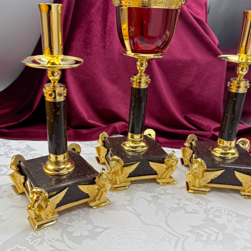 2.7.2663лпч Подсвечник в позолоте с акриловой ножкой фото 7