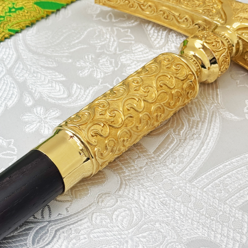 2.7.2002лп Посох латунный со вставками в позолоте фото 10