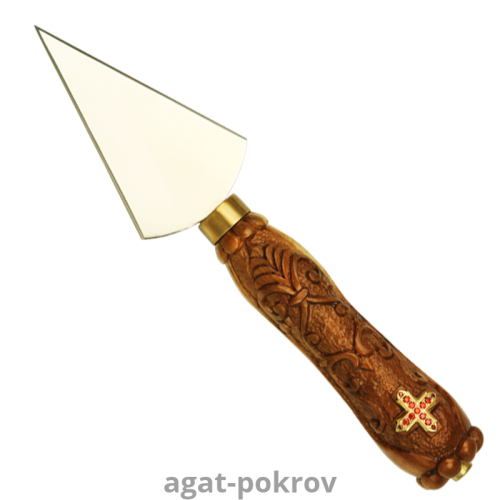 2.7.0599лпд Копие среднее с латунной накладкой в позолоте и деревянной ручкой 2.7.0599лпд Копие среднее с латунной накладкой в позолоте и деревянной ручкой