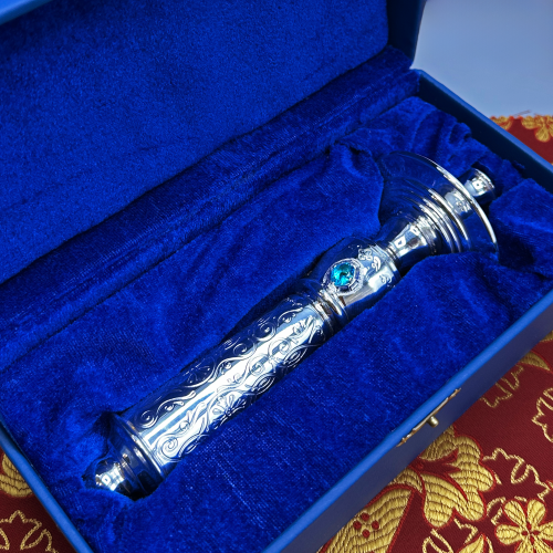 2.7.0763л Подсвечник латунный в серебрении фото 2 2.7.0763л Подсвечник латунный в серебрении фото 2