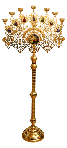 2.7.0952лп-2 Семисвечник латунный в позолоте 2.7.0952лп-2 Семисвечник латунный в позолоте