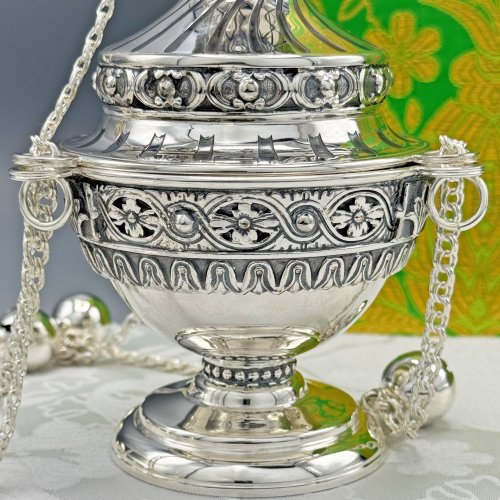 2.7.2634лр Кадило латунное в серебрении фото 5