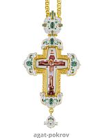 2.10.0331лп-2/1лп Крест латунный в позолоте с цепью