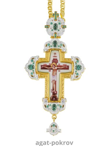 2.10.0331лп-2/1лп Крест латунный в позолоте с цепью 2.10.0331лп-2/1лп Крест латунный в позолоте с цепью