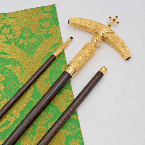 2.7.2665лнп Жезл латунный с натуральными камнями в позолоте фото 7 2.7.2665лнп Жезл латунный с натуральными камнями в позолоте фото 7