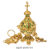 2.7.1151лпэ Кадило в позолоте с эмалью