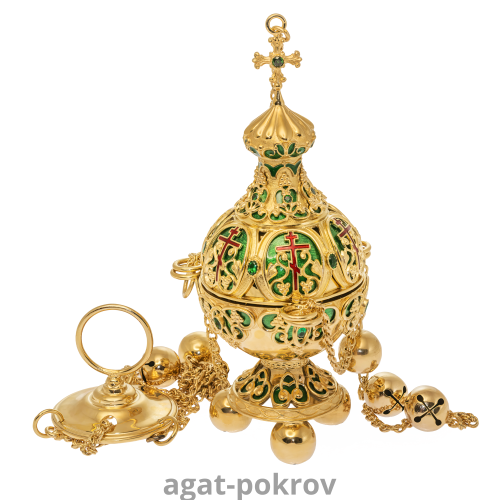 2.7.1151лпэ Кадило в позолоте с эмалью 2.7.1151лпэ Кадило в позолоте с эмалью