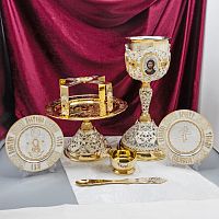 2.7.1708лп-2-К/7 Евхаристический набор на 1л с мельхиоровой чашей