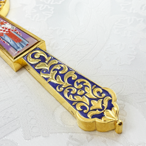 2.7.2108лпэ-2 Крест напрестольный в позолоте фото 4 2.7.2108лпэ-2 Крест напрестольный в позолоте фото 4