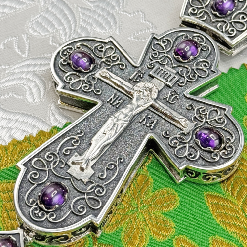 2.10.0365лр/1лр Наперсный крест в серебрении фото 6