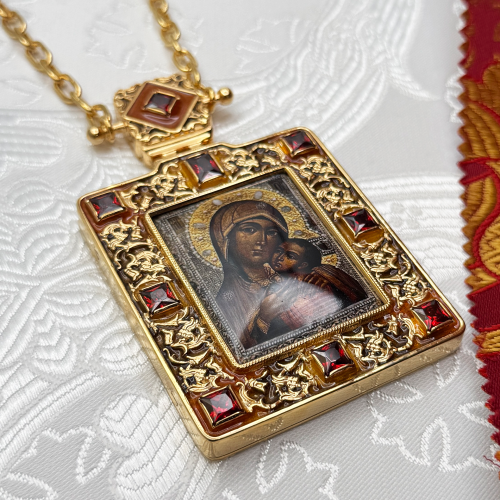 2.7.2516лп-2/10лп-М Панагия в позолоте с эмалью фото 4 2.7.2516лп-2/10лп-М Панагия в позолоте с эмалью фото 4