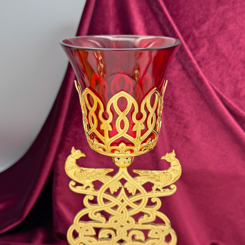 2.7.2674лп Лампада напрестольная в позолоте фото 3