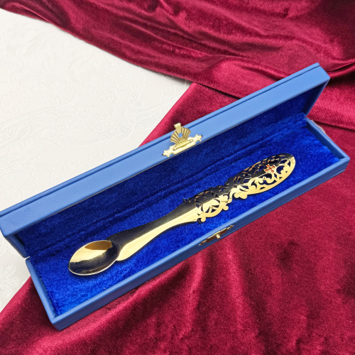 2.7.1516лп Лжица латунная в позолоте фото 6