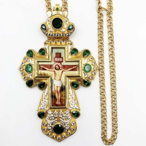 2.10.0326лп-2/1лп Крест латунный а позолоте с цепью 2.10.0326лп-2/1лп Крест латунный а позолоте с цепью