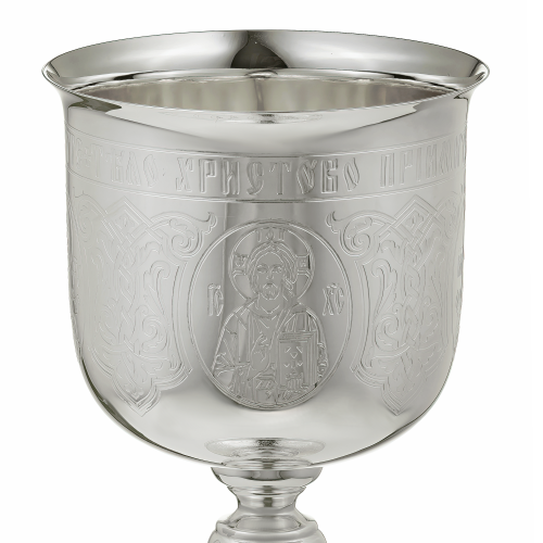2.7.1814л Потир мельхиоровый в серебрении на 1л фото 2 2.7.1814л Потир мельхиоровый в серебрении на 1л фото 2