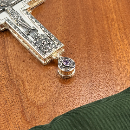 2.10.0478лрэ/1л Крест наперсный в серебрении фото 2