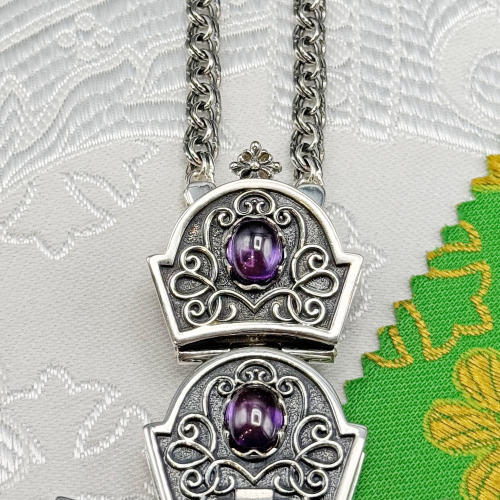 2.10.0365лр/1лр Наперсный крест в серебрении фото 5