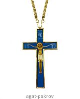2.10.0292лп-2/1лп Крест наперсный в позолоте с цепью