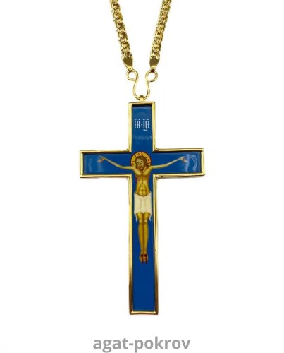 2.10.0292лп-2/1лп Крест наперсный в позолоте с цепью