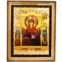 2.14.0177лп-0137 Икона настенная - Покров Богородицы Гомельская