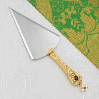 2.7.0782лпб-12 Копие большое латунное с красными камнями в позолоте