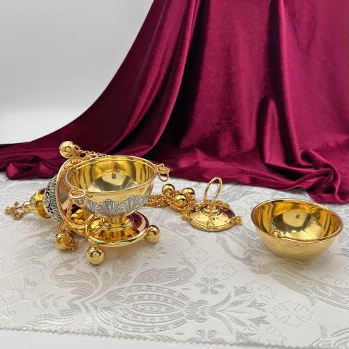 2.7.2640лпр Кадило латунное с патинированием в позолоте фото 2 2.7.2640лпр Кадило латунное с патинированием в позолоте фото 2