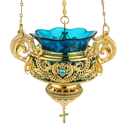 2.7.0345лп/17лп Лампада латунная подвесная в позолоте 2.7.0345лп/17лп Лампада латунная подвесная в позолоте