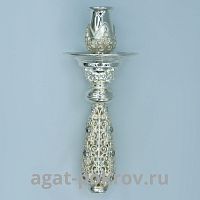 2.7.0742л Подсвечник ручной латунный со вставками