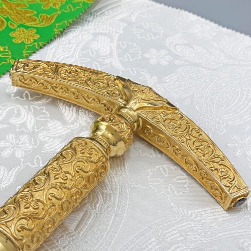 2.7.2002лп Посох латунный со вставками в позолоте фото 16