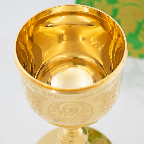 2.7.0954лп Потир латунный в позолоте на 0,33л фото 7