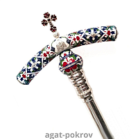 2.7.1739лэ-4 Жезл латунный с эмалью в серебрении