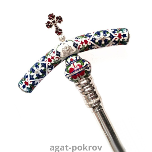 2.7.1739лэ-4 Жезл латунный с эмалью в серебрении 2.7.1739лэ-4 Жезл латунный с эмалью в серебрении