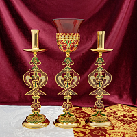 2.7.2672лпэ-К Набор напрестольный - лампада и подсвечники