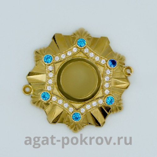 2.7.1454лп Мощевик латунный в позолоте